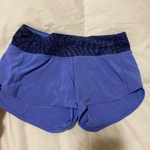 Periwinkle Lululemon athletic shorts